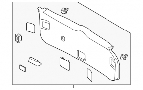 Lower trunk door trim Subaru Forester 19- SK black