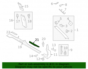 Front right door sill insert for Porsche Cayenne 19-23 chrome, Cayenne