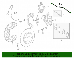Brake hose rear left Mercedes C-class W205 15-21