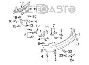 Reflector for the left rear bumper of a Mazda CX-7 06-09