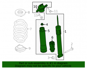Rear shock absorber left Ford Bronco Sport 21-25 1.5T with support