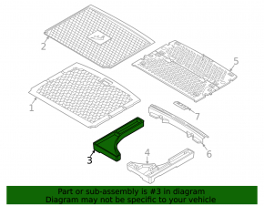 Trunk tray right Ford Bronco Sport 21-25