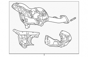 Exhaust manifold with catalytic converter Mazda CX-5 13-15 AWD 2.0