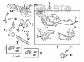 Exhaust manifold with catalytic converter Mazda CX-5 13-15 AWD 2.0