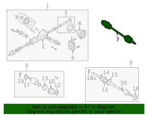 Subaru b10 Tribeca rear right axle drive