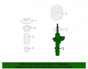 Front left shock absorber Volvo XC60 10-17 Marked 39