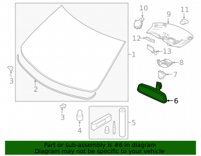 Interior mirror Volvo XC60 19-21 auto-dimming, Home link