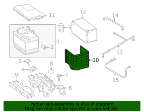 Battery housing VW CC 08-17 without cover