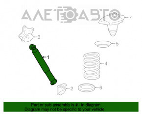 Shock absorber rear left Lexus RX450h 16-19 AWD