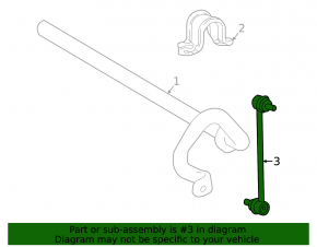 Front stabilizer bar link left Toyota Sienna 21-25