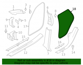 Door seal rear left BMW X5 F15 14-18