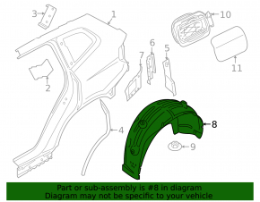 Rear left mudguard BMW X7 G07 19-