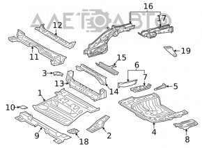 The trunk trough of Toyota Venza 21-24 on the body is dented
