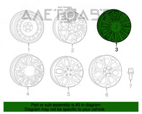 Wheel disk R16 Fiat 500L 14-17 light curb