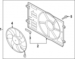 Diffuser radiator shroud assembly for Audi A3 22-25 2.0, Hanon