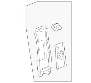 Center pillar trim upper belt right Lexus RX300 RX330 RX350 RX400h 04-09 gray