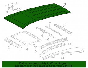 Metal roof Toyota Rav4 16-18 under the hatch