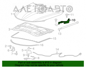 Left hood hinge Chrysler 200 15-17