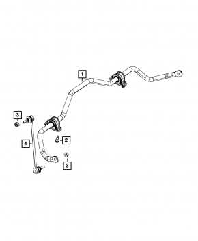 Front stabilizer Fiat 500L 14-19 25mm