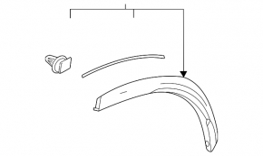 Rear right fender arch trim for Lexus NX 22-25 US built