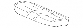 Rear row of seats 2 row Honda Insight 19-22 black, with armrest