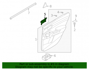 Interior rear right door handle Kia Sorento 21-25 HEV, PHEV