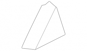Glass trim corner rear left Hyundai Sonata 20-22