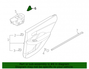 Door plug triangle inner rear left Hyundai Sonata 20-22