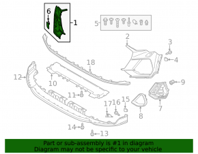 Front bumper bare right Audi Q3 19- S-line