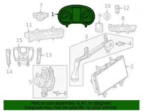 Mercedes C-class W205 300 19-21 instrument cluster without projection