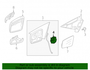 Left mirror adjustment motor for Mercedes W246 B250e 16-17 with memory