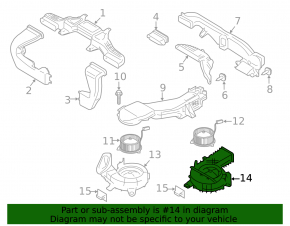 Battery Cooling Fan Housing Left Ford Fusion mk5 13-20 Plug-in