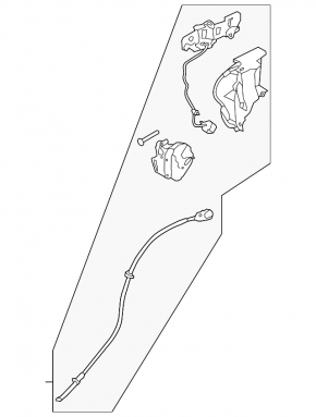 Rear left door glass guide Ford C-max MK2 13-18 without lock and door handle mechanism