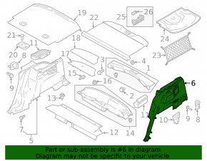 Left arch trim for Ford C-max MK2 13-18 black