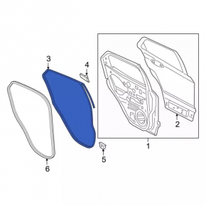 Door seal rear right Ford Ecosport 18-22