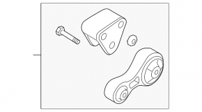 Engine mount center rear Mazda6 09-13 2.5