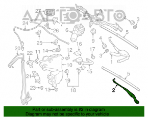 Left windshield wiper arm for Mercedes W211