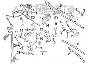Left windshield wiper arm for Mercedes W211