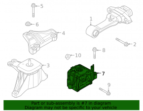 Left engine mount for Kia Sorento 21-24 HEV, PHEV