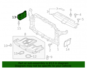 Engine protection side right Kia Soul 14-19