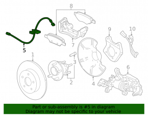 Brake hose rear right Chevrolet Cruze 16-