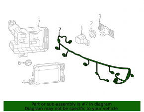 Wiring for the rear bumper of a VW Atlas 21-23 for parking sensors