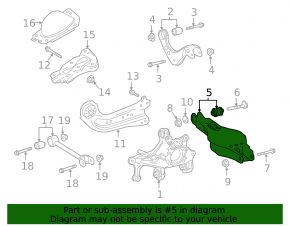 Lower arm under spring rear left Lexus UX200 UX250h 19-