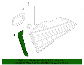 Inner trunk lid light trim left Audi A6 C8 19-