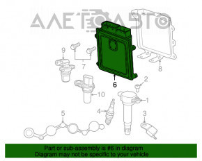 Block ECU engine computer Jeep Compass 11-16 2.0