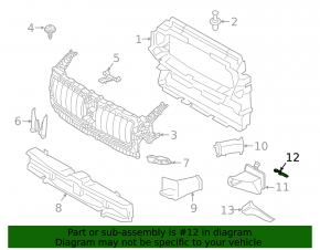 Additional radiator bracket, left upper, BMW 3 G20 20-22 B58