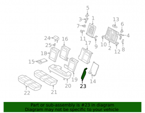 Left rear seat side panel for BMW X5 E70 07-13, black leather