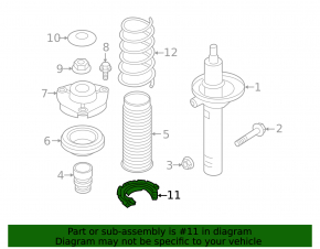 Front right shock absorber support VW Taos 22-25