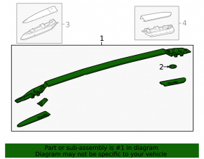 Roof rails complete with trims for Toyota Rav4 13-16