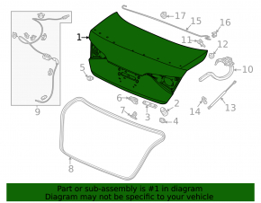 Trunk lid Honda Civic XI FE/FL 22- 4d